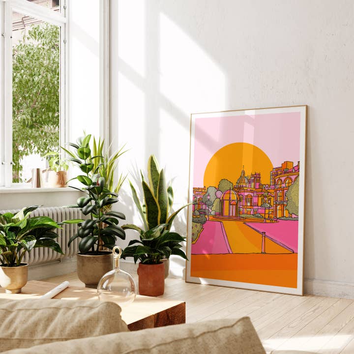 Freya Niamh - Wholesale Art Print - Colourful Harrogate Art Print- Yorkshire Souvenir1