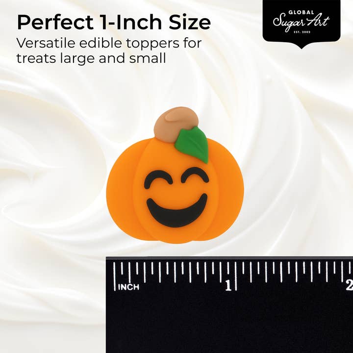 Global Sugar Art - Wholesale Cake/Cupcake Topper - Halloween Cupcake Toppers, Edible Royal Icing Decorations by Global Sugar Art (Spooky Pumpkins)3