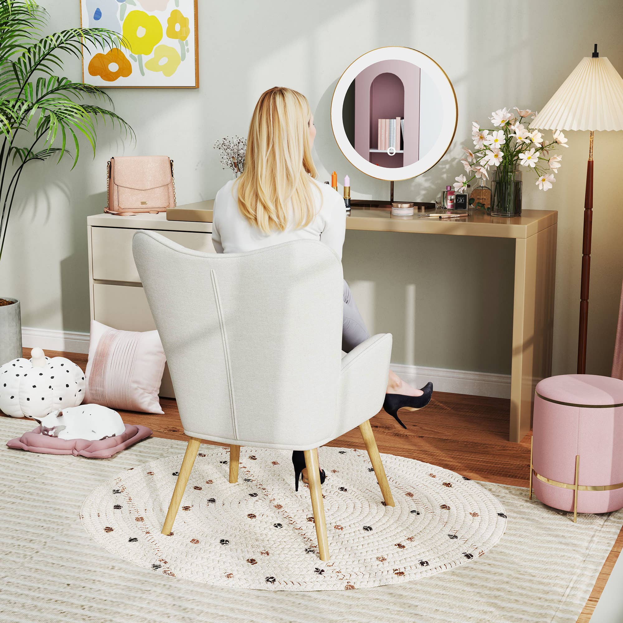 HOMYCASA DESIGN INC - Wholesale Chair - Modern Tufted Accent Chair with Suede Finish in Brown17