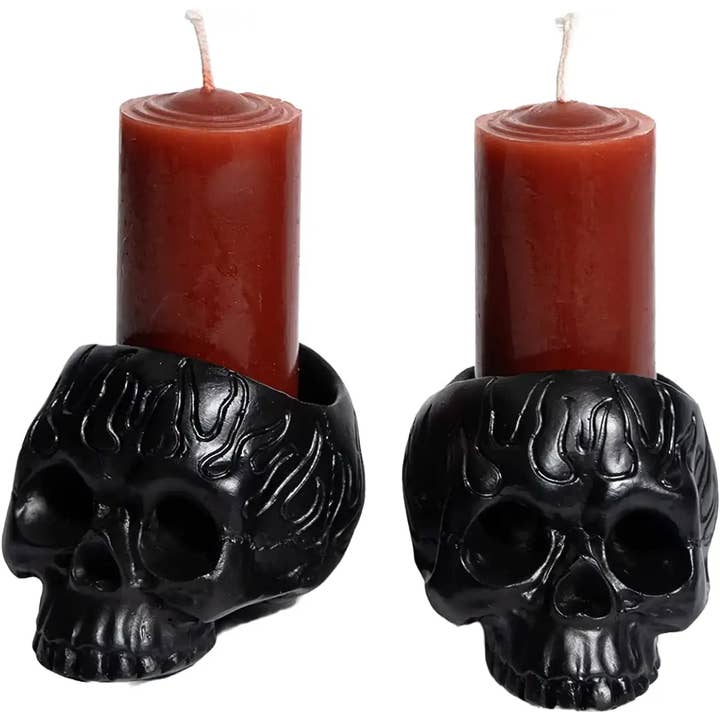 The Wine Savant / Khen Glassware - Wholesale Novelty Candle - Skull Blood Halloween Candles 2 Pack - Bleeding - Fall Decor1