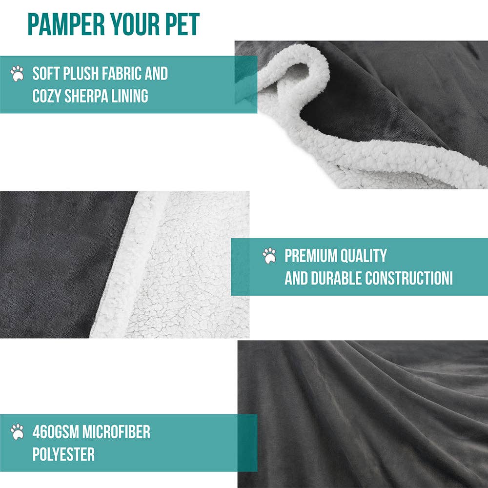 PetAmi - Vente Couverture – chat et chien - Couverture pour animaux en polaire réversible40