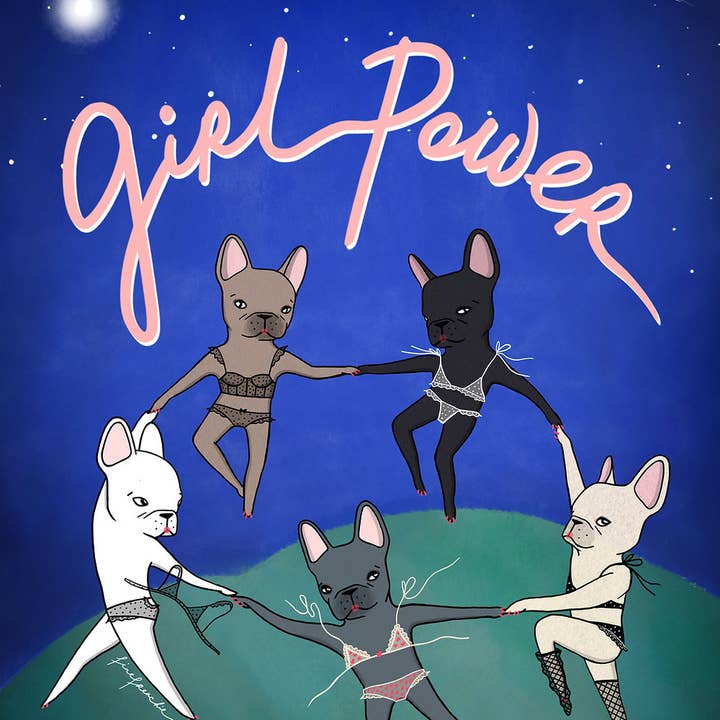 "Girl power" Art Print for wholesale by Fine Frenchie
