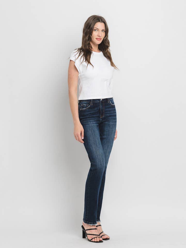 DAY DREAM HIGH RISE LONG SLIM STRAIGHT JEANS LV1258 for wholesale on Faire