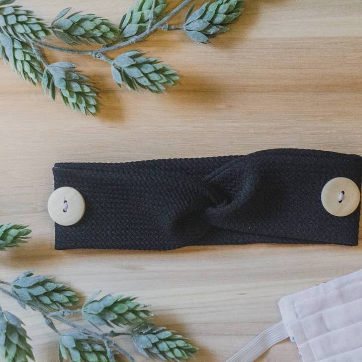 Black knot headband for wholesale by Square Lane Boutique