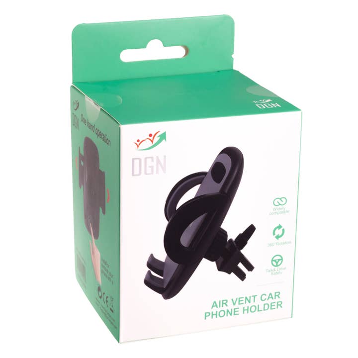 Black Universal Air-Vent Car Mount for Smartphones for wholesale on Faire9