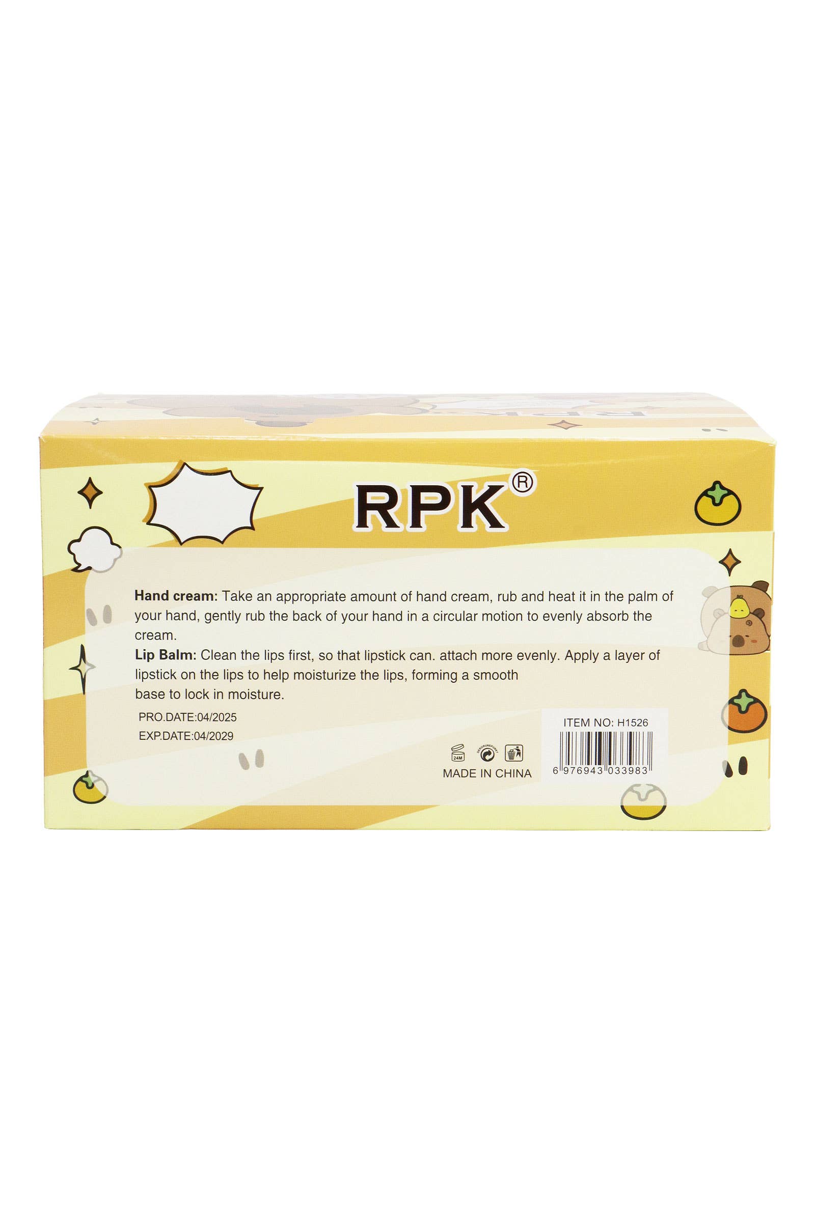 AS SHOWN 2-in-1 Capybara Hand Lotion And Lip Balm for wholesale on Faire9