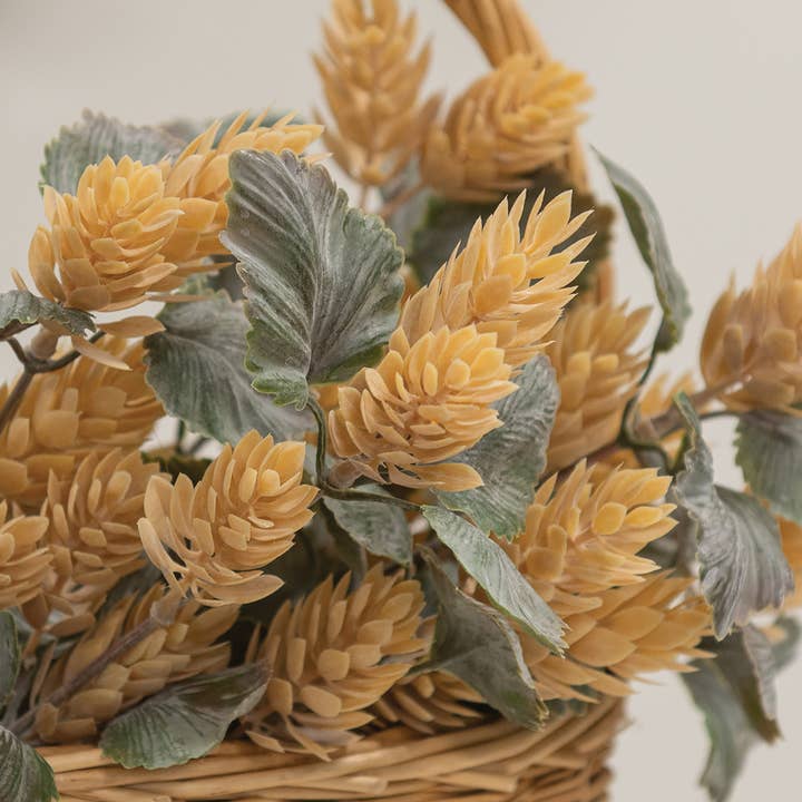 Saybrook Lane - Wholesale Artificial Plant - Dusty Beige Hops Bush - 14"2