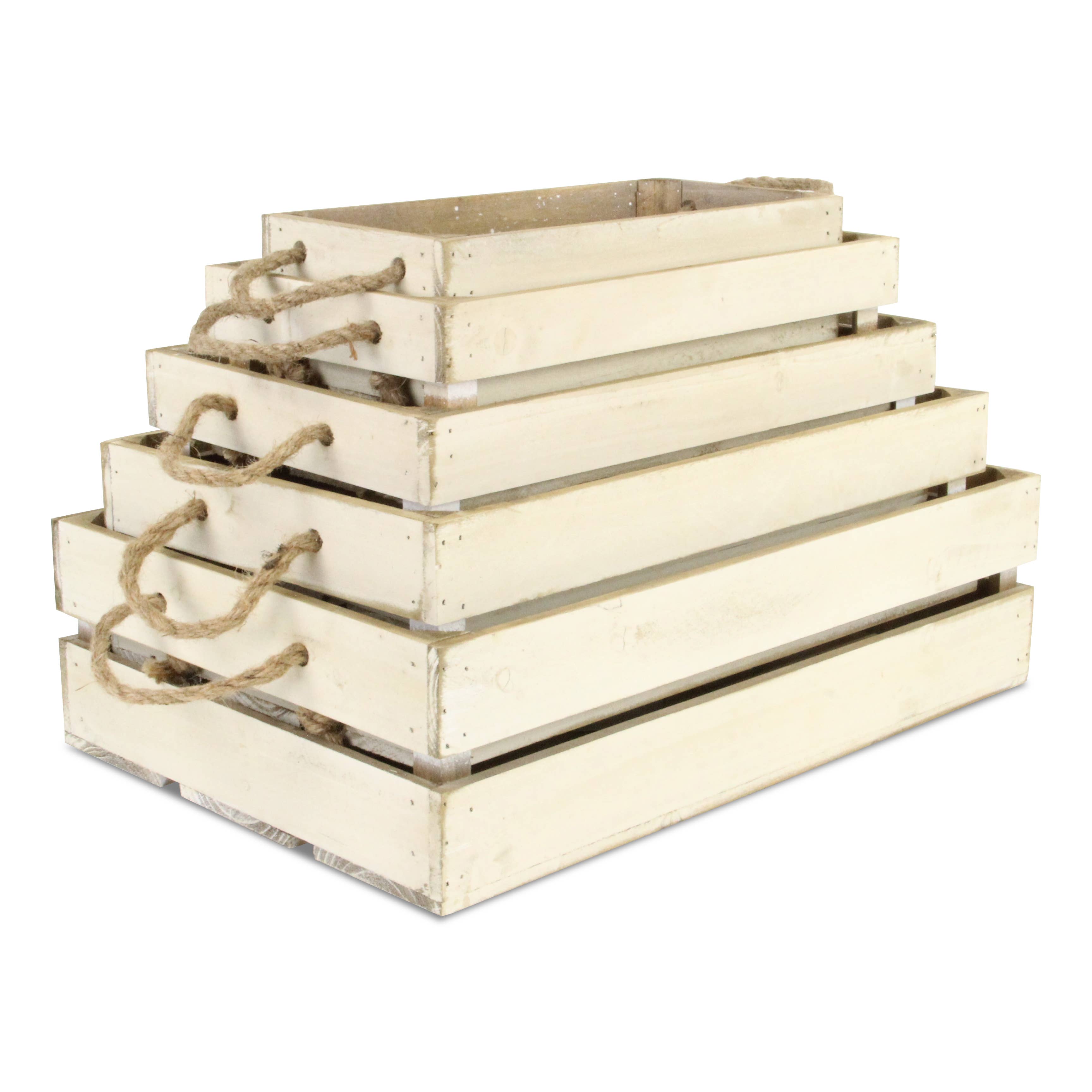 Cheungs Home Decor - Wholesale Decorative Box - Kinsley Set of 5 Slatted Wood Crates1