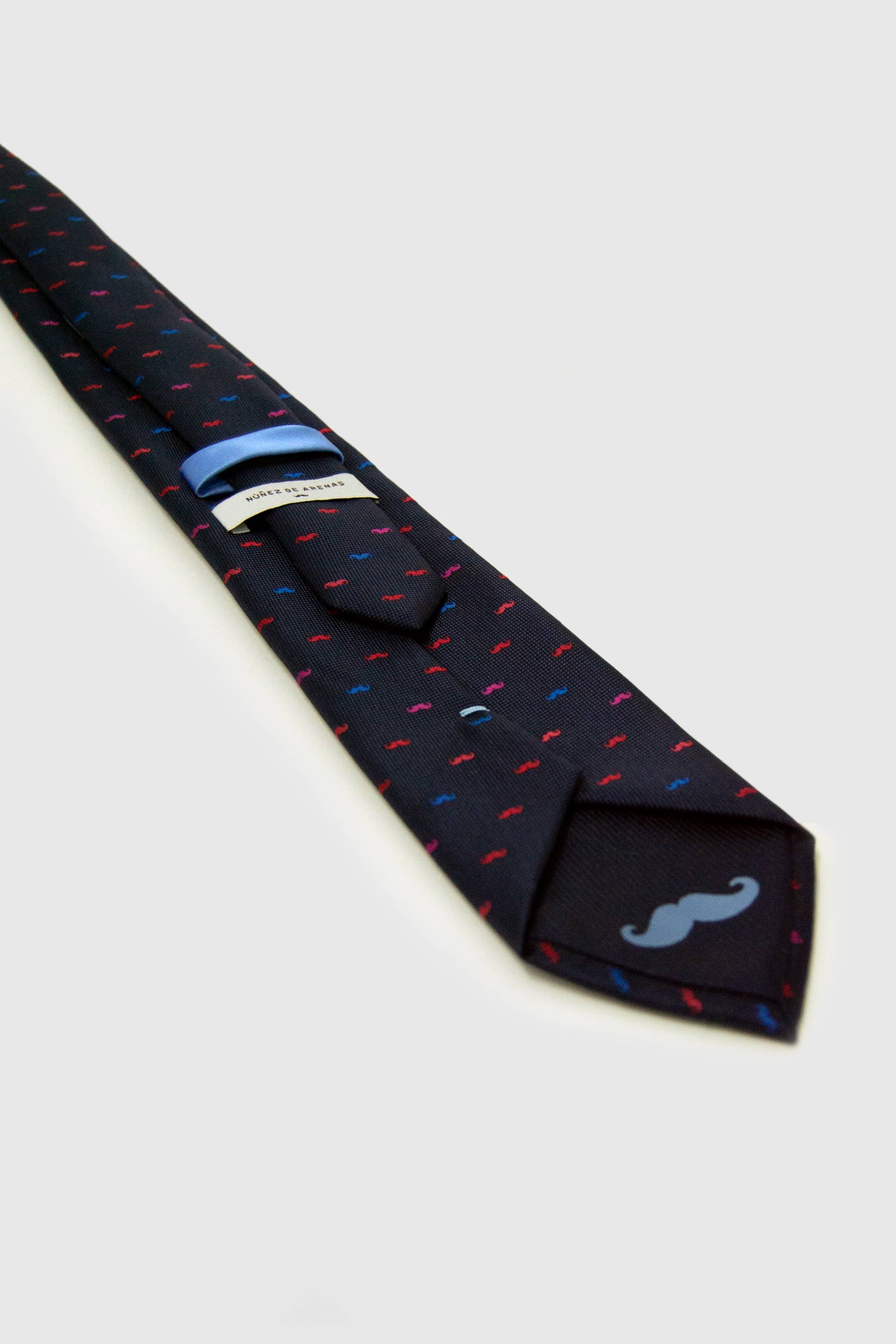 Navy Blue Wide Satin Finish Tie w/o Mustaches for wholesale on Faire1
