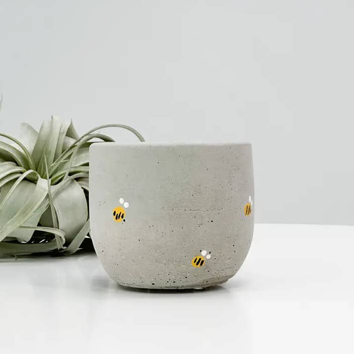 The Plant Supply - Wholesale Plant Pot - Concrete Planter - 4" | Plant Pot With Drainage Hole4