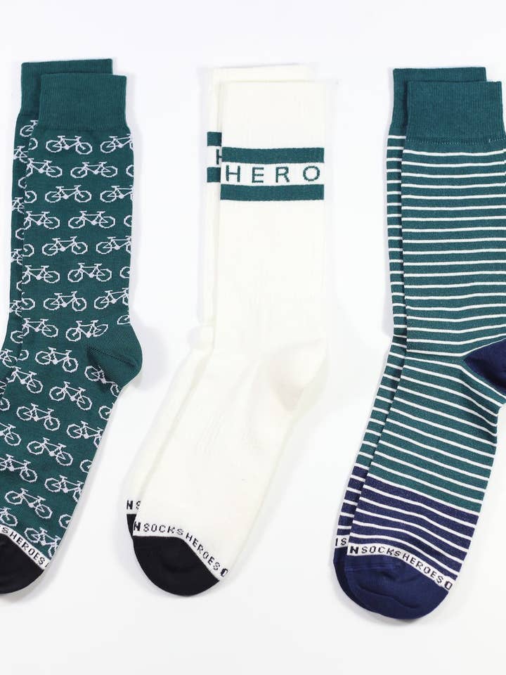 Confezione regalo Green 2 per la vendita all'ingrosso da parte di Heroes on Socks