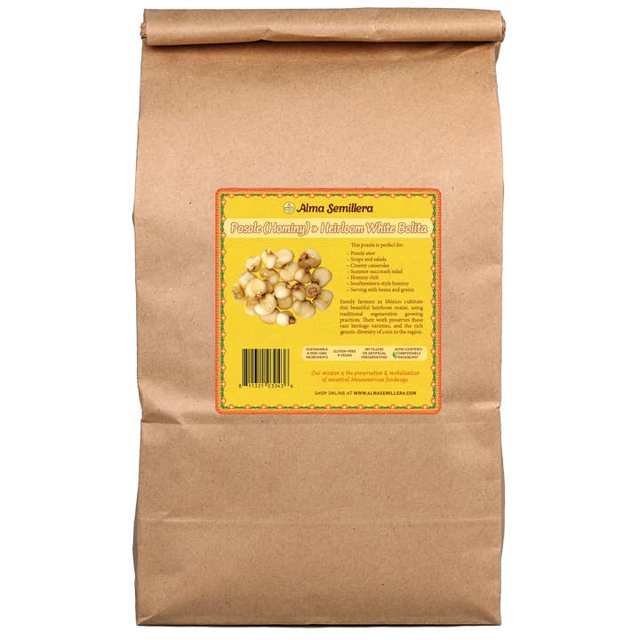 Alma Semillera - Wholesale Dried/Dehydrated Vegetables - Heirloom Posole/Hominy Bulk Sizes – Dried