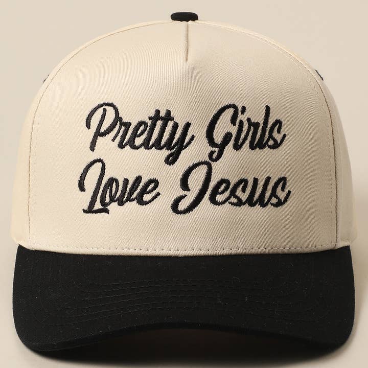 Fashion City - Venta al por mayor Gorra trucker - Mujer - Gorra de Camionero Bordada "Las Chicas Bonitas Aman a Jesús"