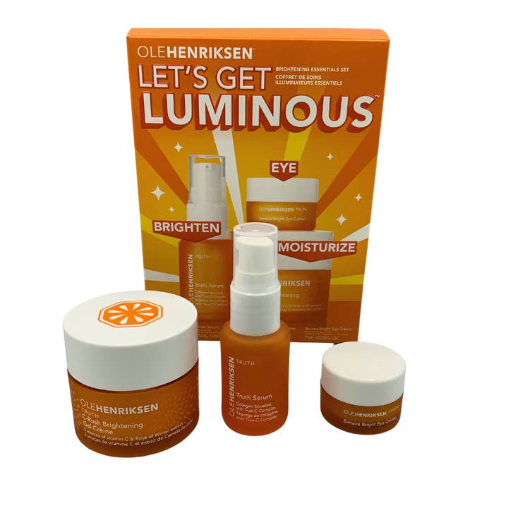 Let's Get Luminous+ Brightening Essentials Set, Damaged packaging for wholesale by Magic of Beauty LLC