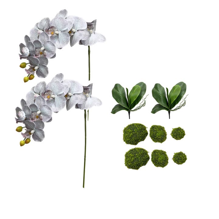 Angel Isabella – wholesale Konstgjorda blommor – Stort hantverksuppsättningsuppsättning-orkidé/mossa/lövverk
