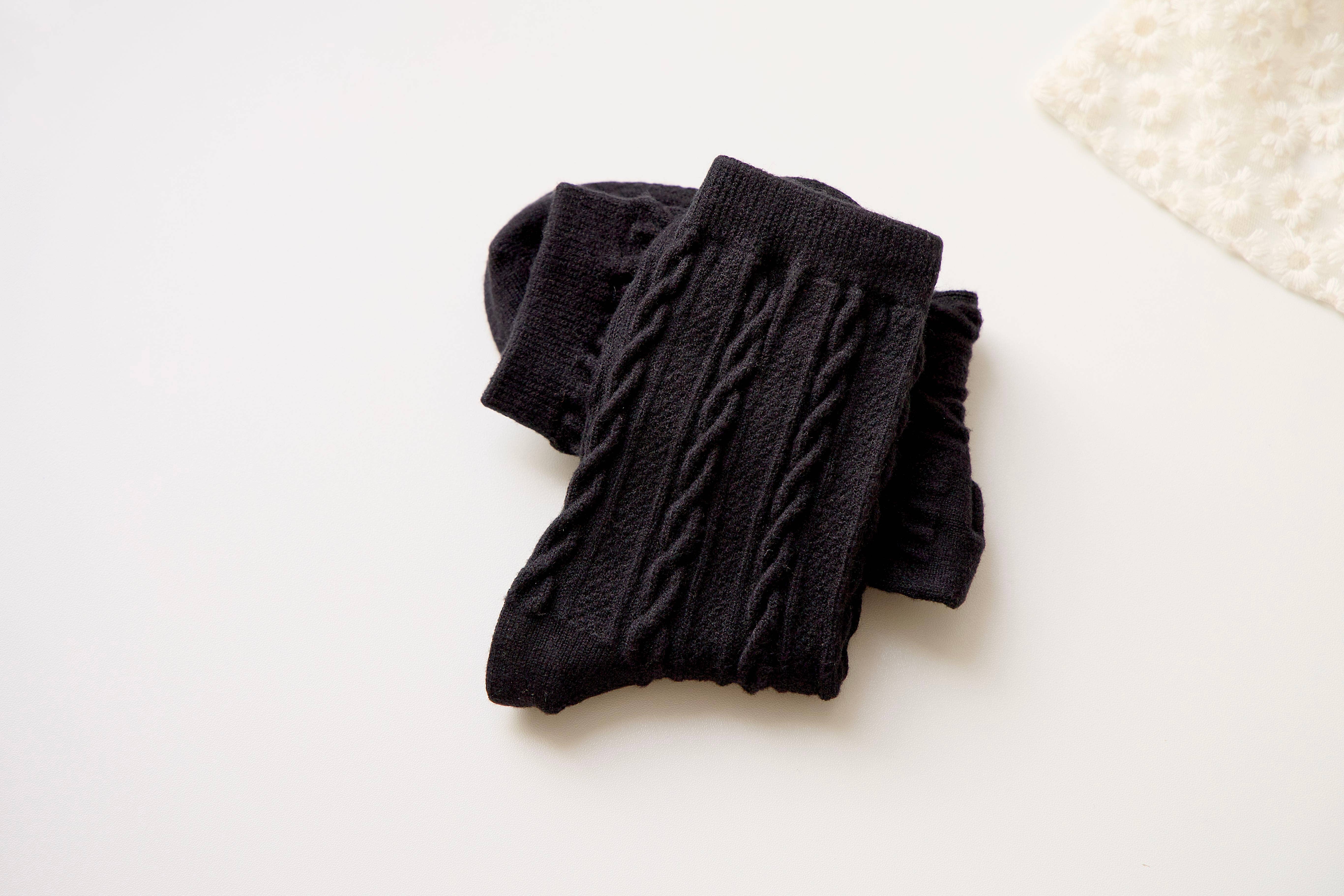 Happy Knits - Venta al por mayor Calcetines - Mujer - Calcetines retro Warm Twist - Calcetines de lana tejidos de color sólido4