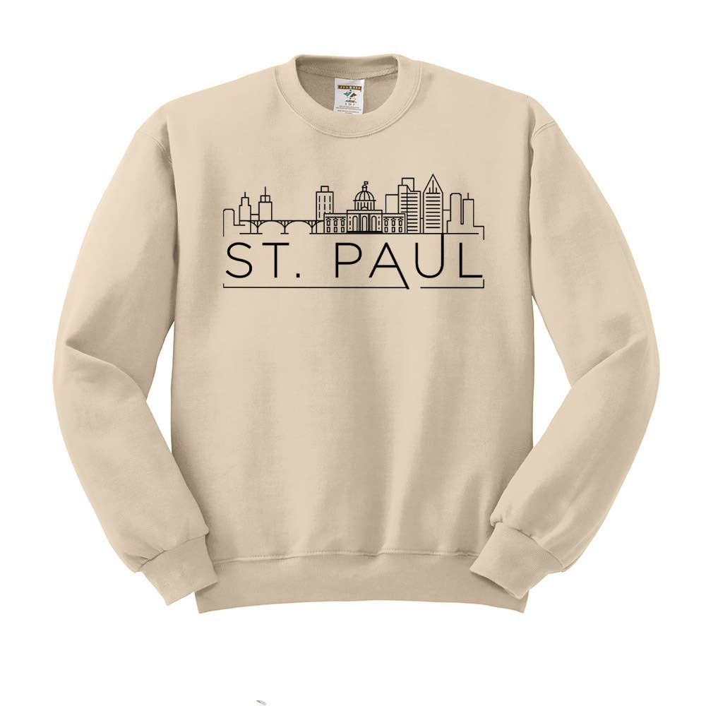 Lucky Luna Apparel - Wholesale Graphic Sweatshirt - Women's - Skyline St. Paul Crewneck Sweatshirt1