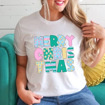 Pastel Merry Christmas Stacked #BS3898 for wholesale by Bama Screens