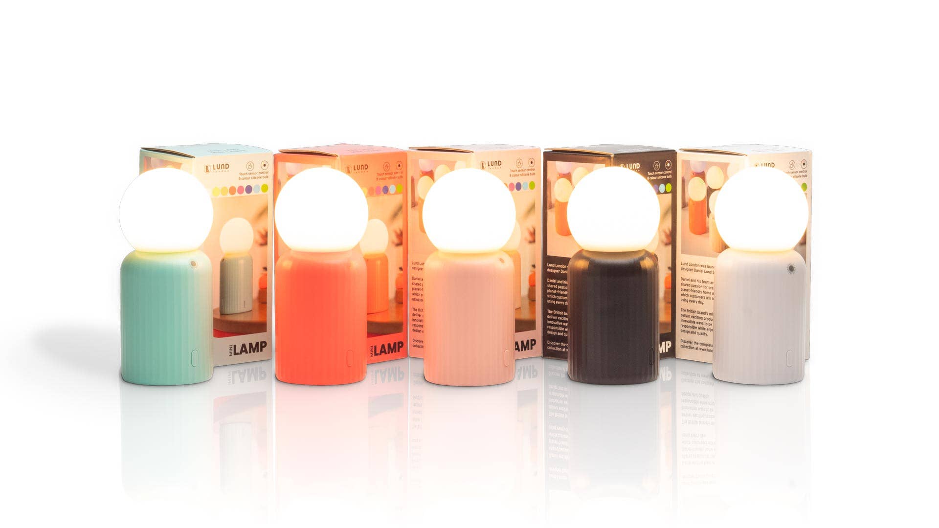 Lund Design House – wholesale Accent-/skrivbordslampa – Mini trådlös lampa med 8 färgskiftningar12