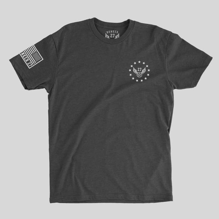 Bunker 27 – wholesale Screen printed t-shirt – Men′s – Freedom Flag