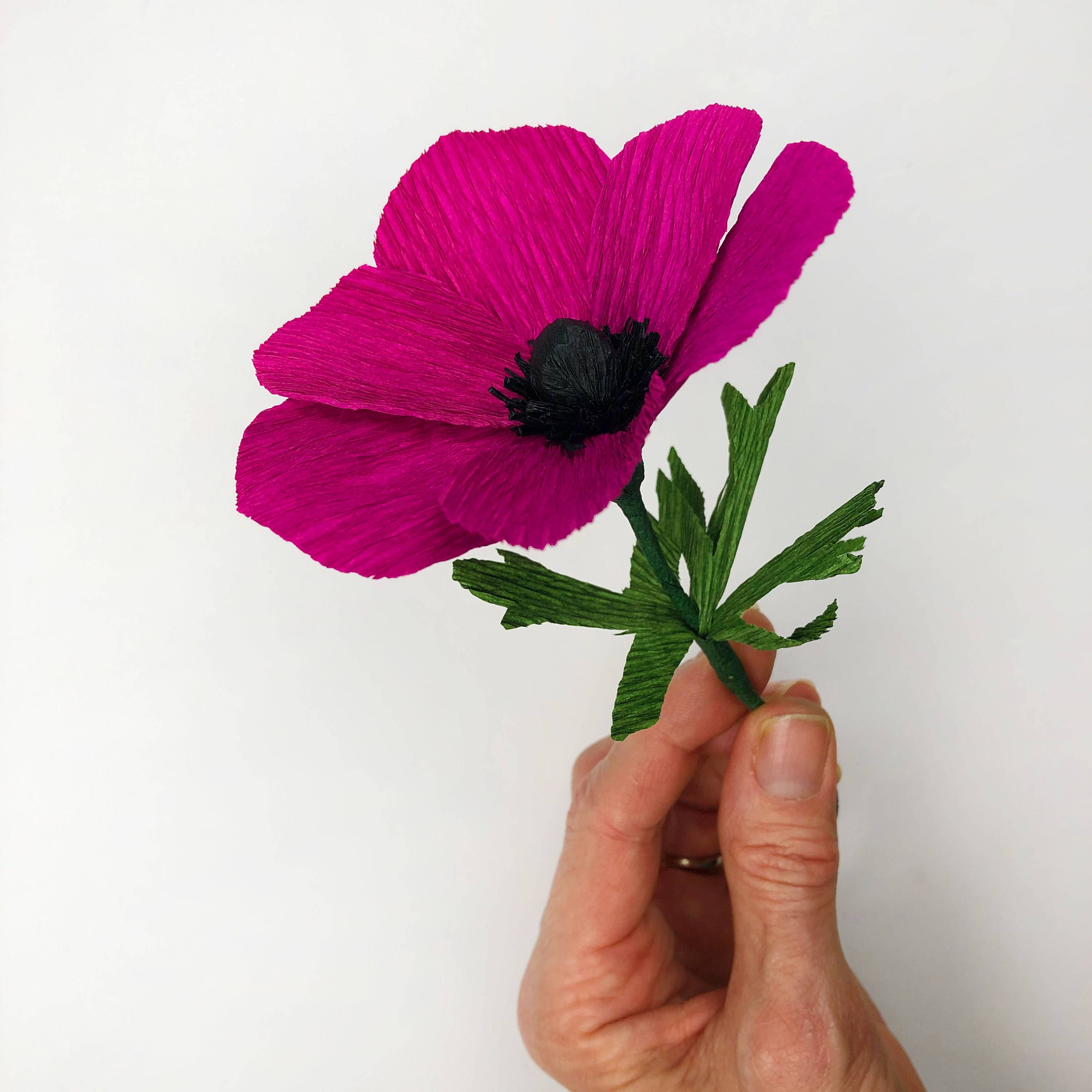 Bergin & Bath - Wholesale DIY Craft Kit - Paper Flower Kit Anemone, Craft Project For Beginners, Creat9