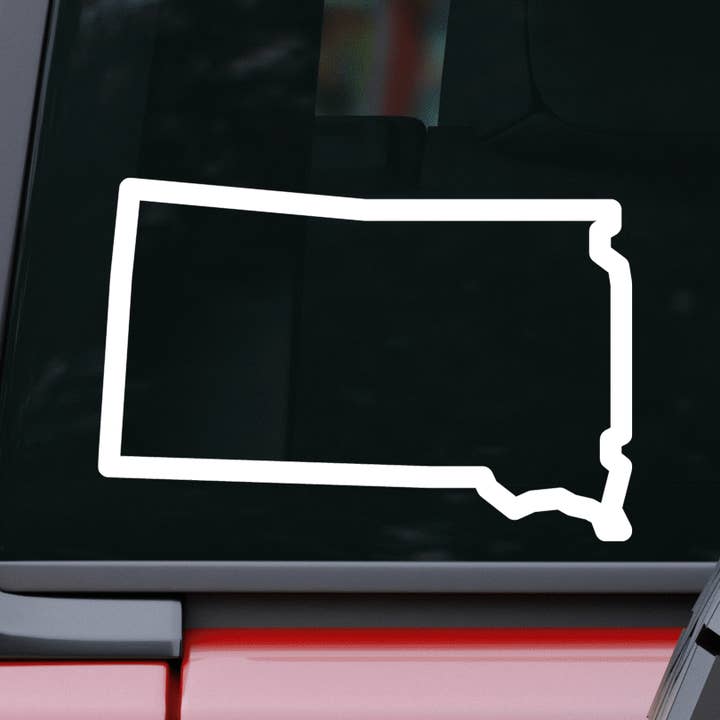South Dakota Outline Car and Laptop Decal for wholesale by AO Designs LLC