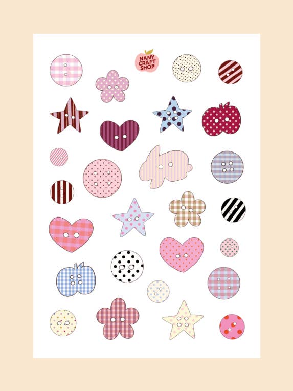 A6 sticker sheet buttons 🖤 for wholesale by Nany Craft Shop