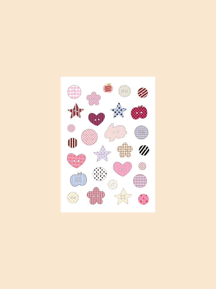 A6 sticker sheet buttons 🖤 for wholesale by Nany Craft Shop