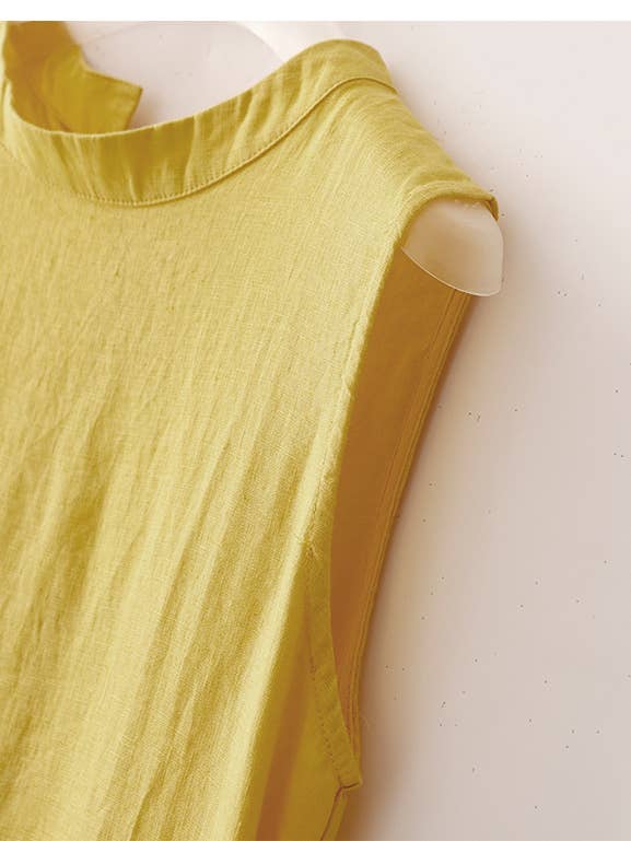 Whisper Mint - Wholesale Dress - Women's - cotton linen tank tops dress women3