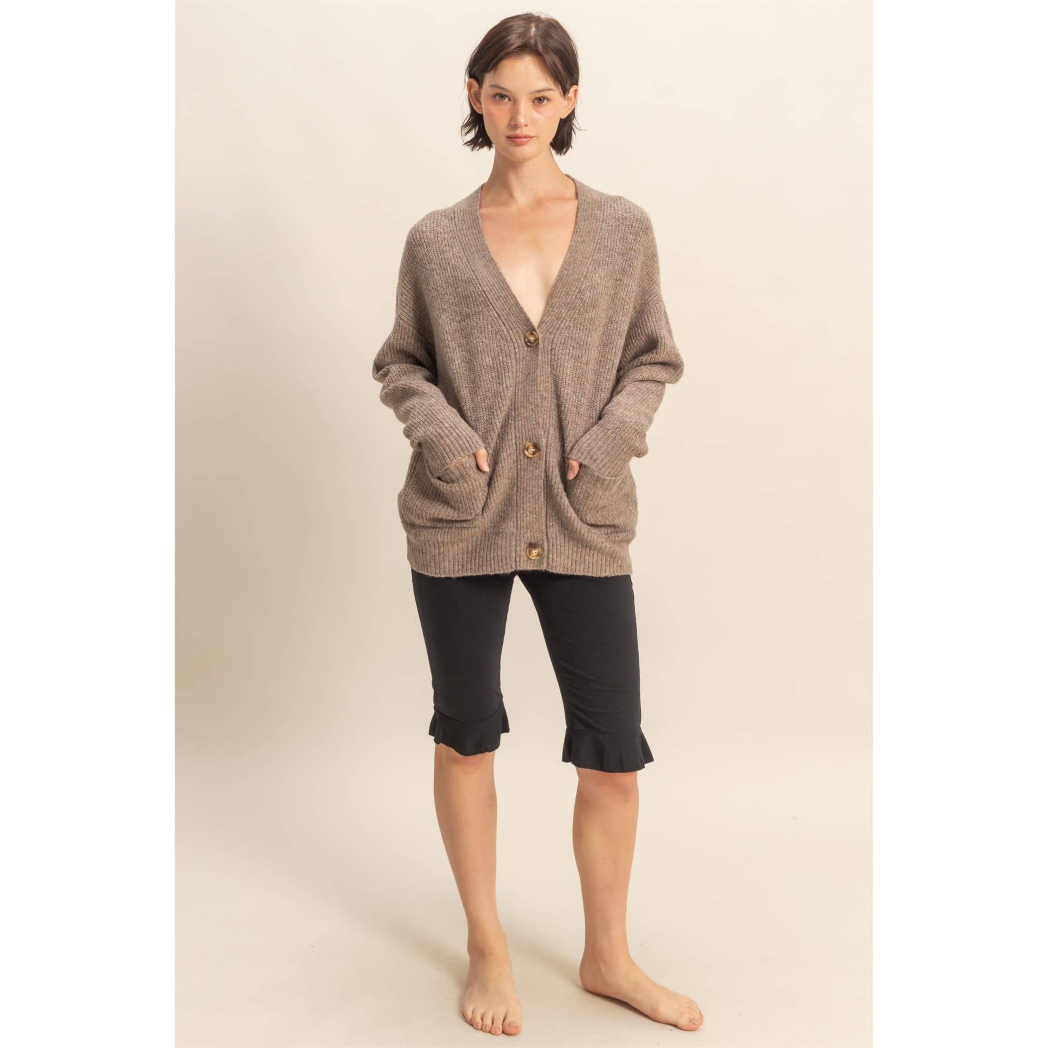 HYFVE - Wholesale Cardigan - Women's - Oversized Sweater Cardigan With Front Pockets23