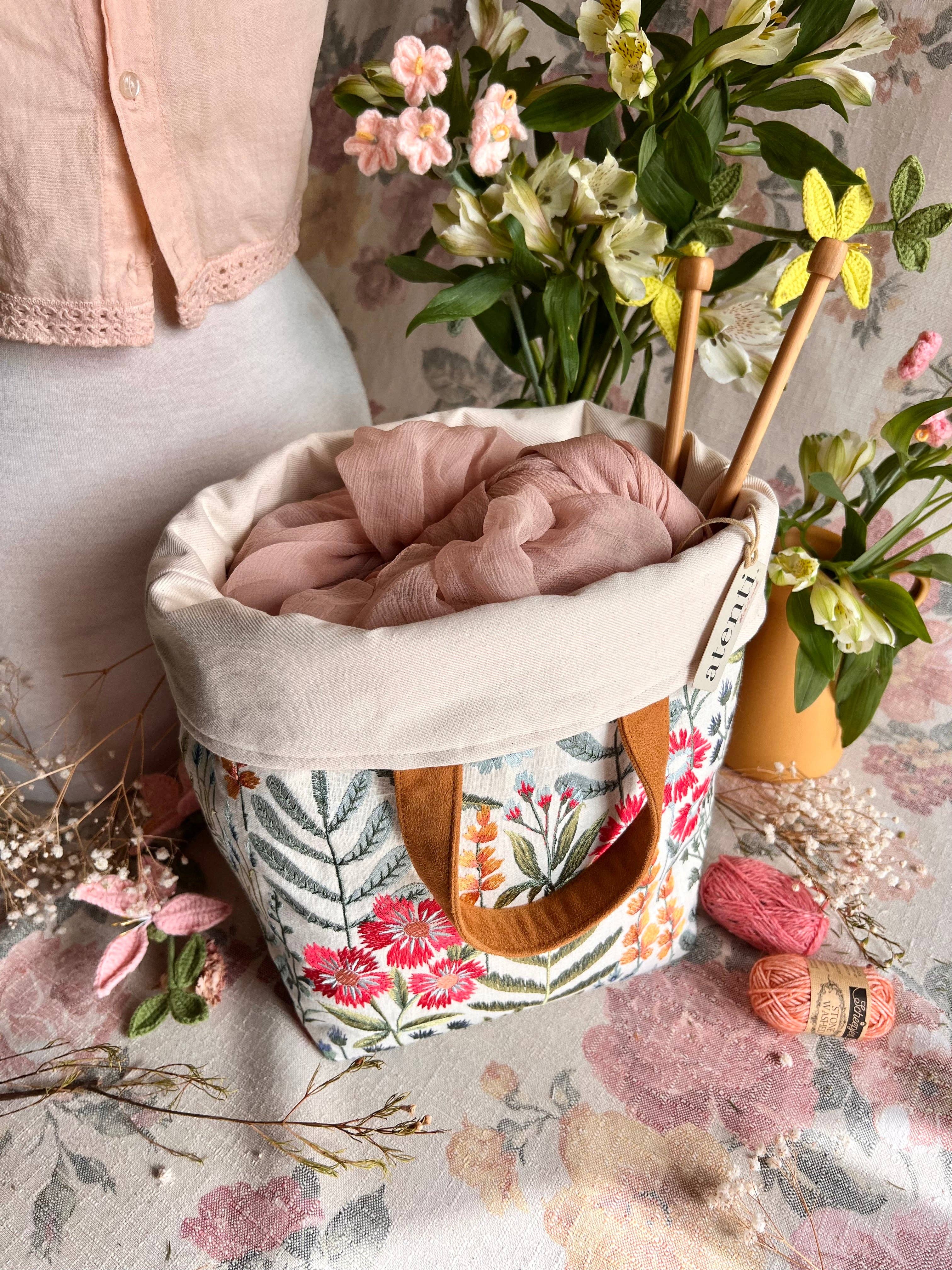 Atenti – Großhandel Tragetasche – Damen – Projekt-Tasche für Stricken und Häkeln: Wildflower Hope von Atenti2