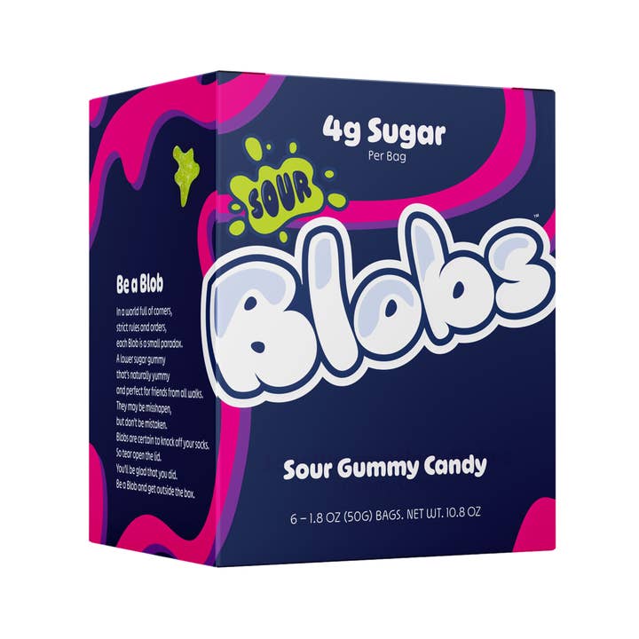 Blobs - Wholesale Gummy - SOUR Blobs Low Sugar Gummy Candy - Mixed Sour Bag2