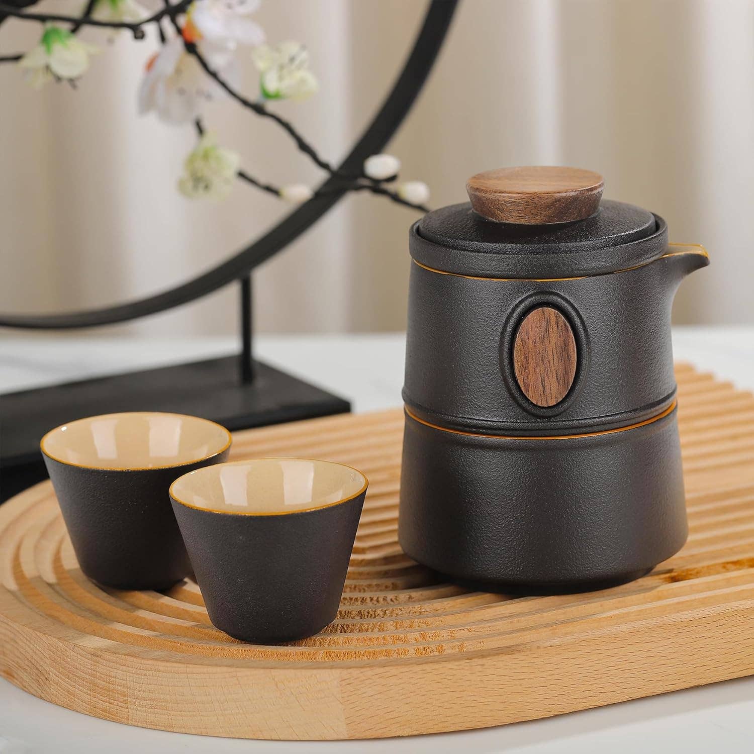 VIGOR - Wholesale Tea Set - Portable Outdoor Ceramic Teapot Set Travel-friendly Porcelai10