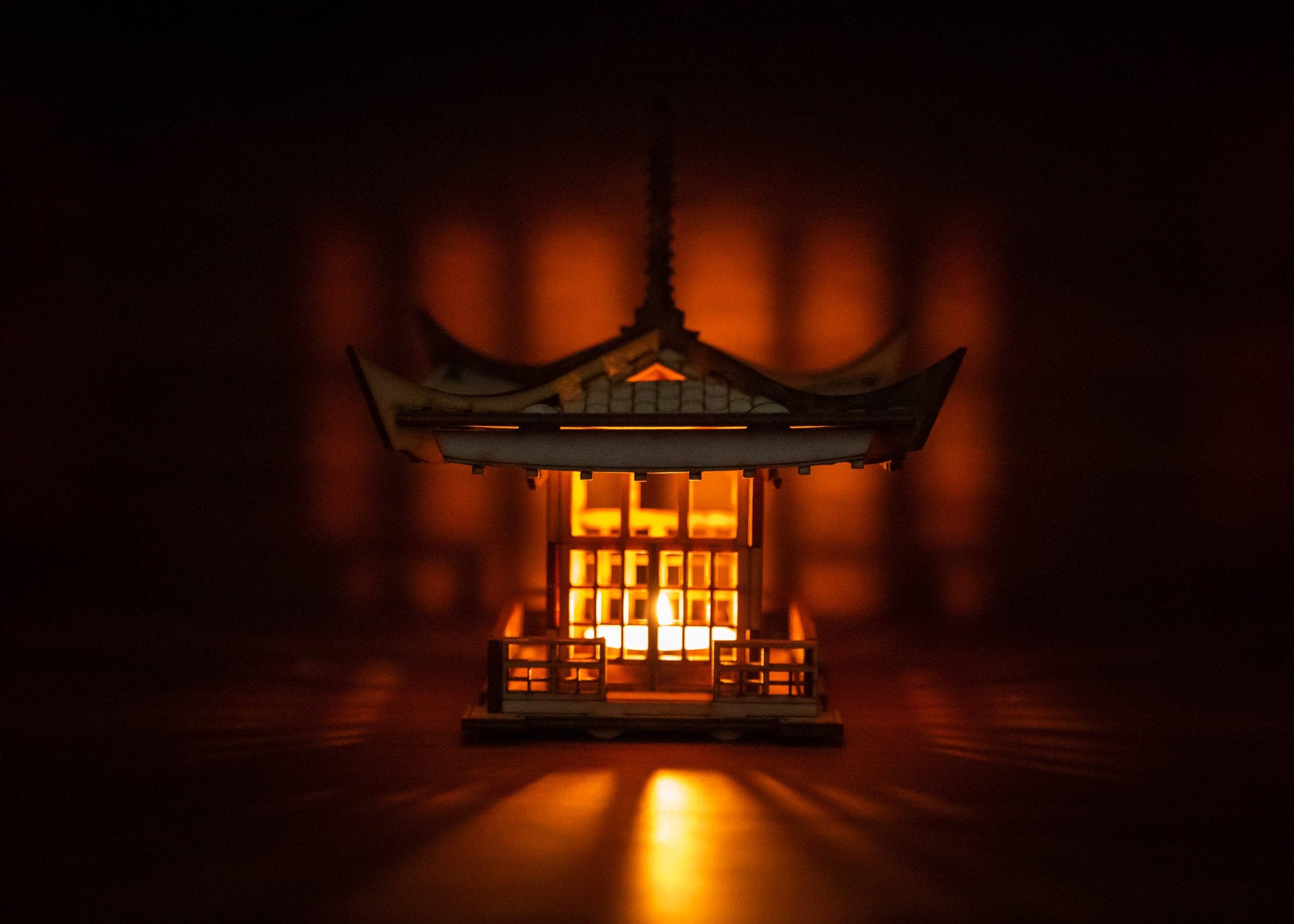 One Man One Garage - Wholesale DIY Craft Kit - Japanese Pagoda Lantern! A Mini 3D Kit LED Tea Light Candle7