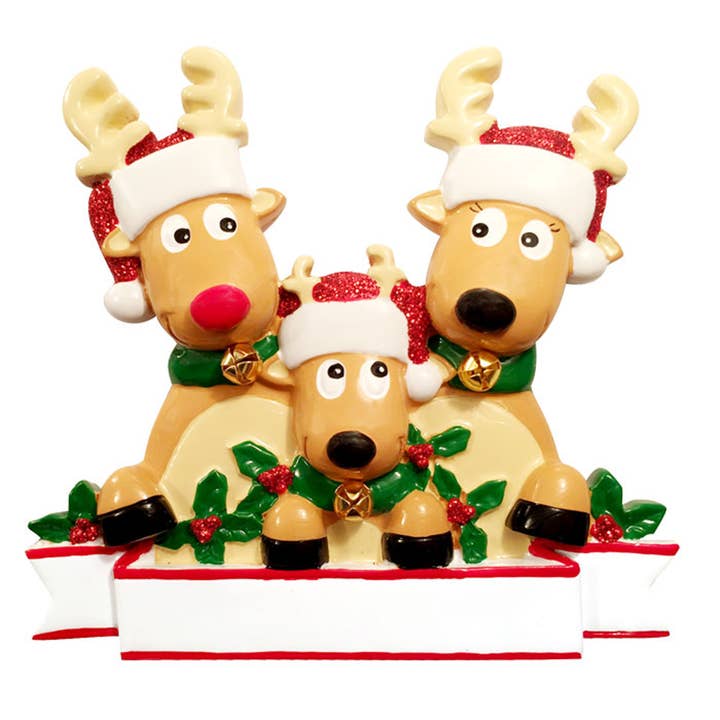 PolarX Ornaments - Wholesale Ornament - Reindeer Family Personalized Ornament