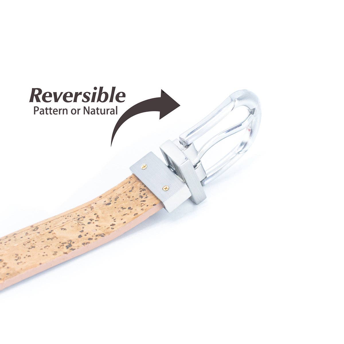 Meninas Bonitas Cork - Wholesale Riem - Dames - Damesriem van natuurlijk kurk met bloemprint en verstelbare gesp12