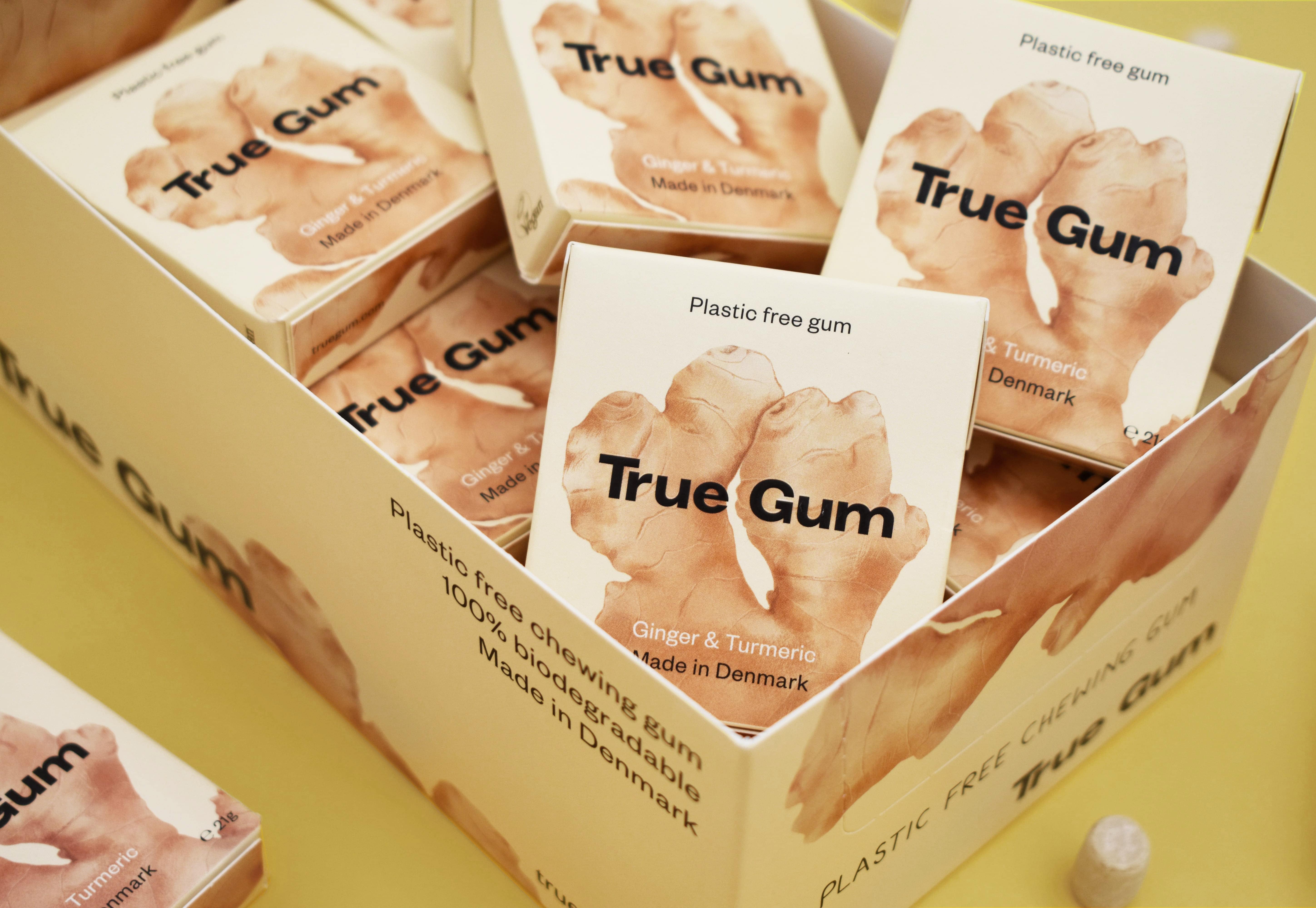 Gourmandise - Wholesale Chewing Gum - Plastic-free gum Ginger & Turmeric flavour TRUE GUM3