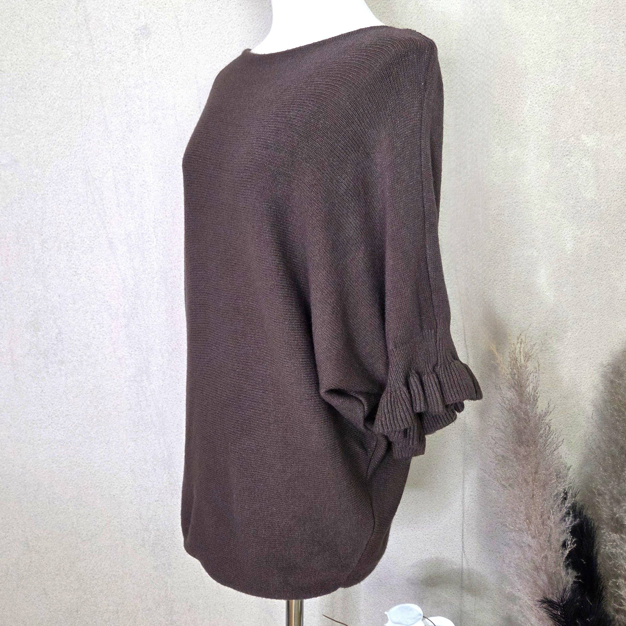 Tempest Designs – wholesale Knitted jumper – Women′s – Slightly cropped knitted jumper with pretty 3/4 sleeves (M)4