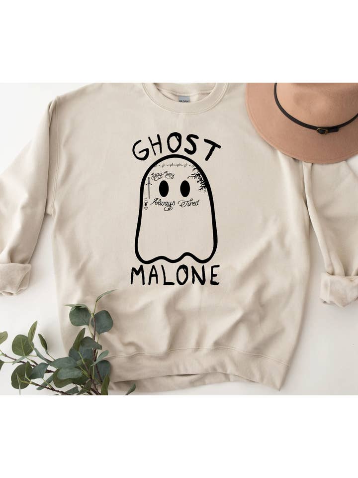 1989 Co. - Wholesale Graphic Sweatshirt - Women's - Ghost Malone Halloween Crewneck Sweatshirt2