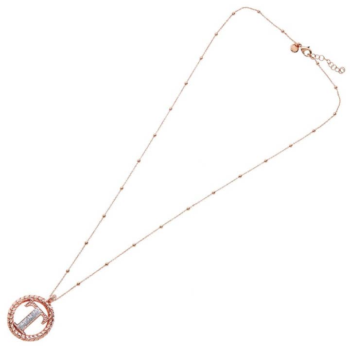 Halskette aus Roségold und Bronze mit silbernem Glitzer für den Großhandel von Ottaviani