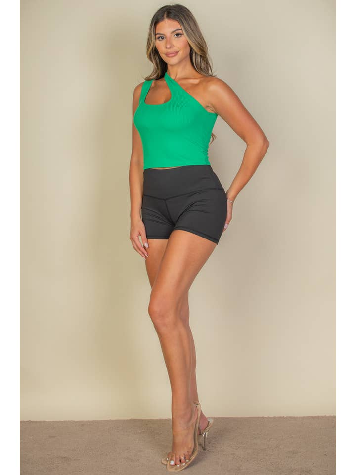 CAPELLA APPAREL - Wholesale Knit Top - Women's - Ribbed One Shoulder Cross Strap Crop Top27