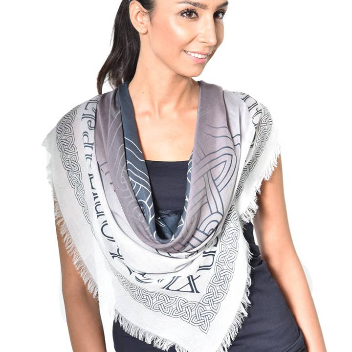 Anet’s Collection - Wholesale Scarf - Women's - Armenian Alphabet and Eternity Scarf