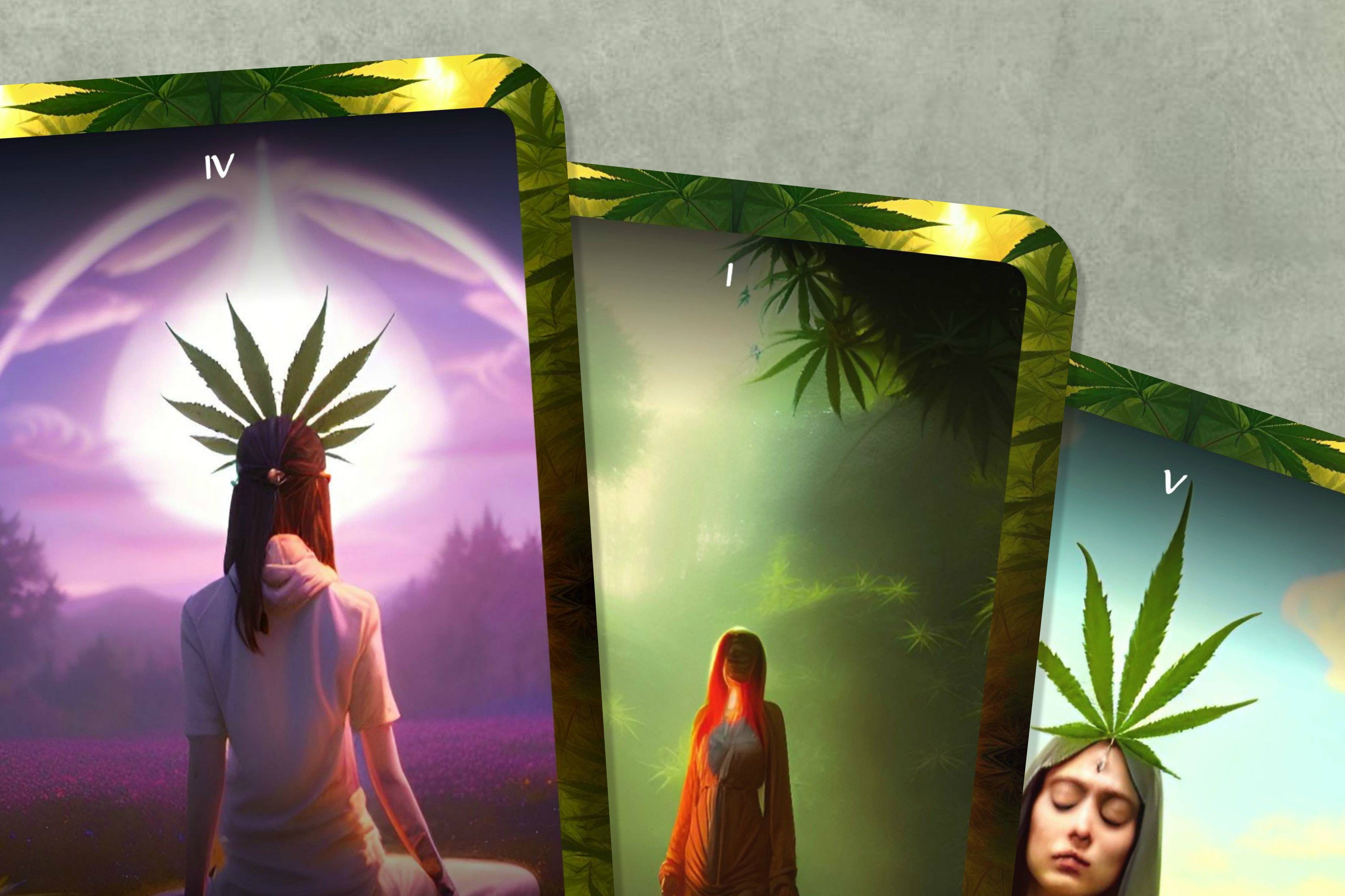 Ibiza Tarot USA – Cartas de tarô por atacado – A Sacerdotisa - Oráculo de Cannabis - Arcanos Maiores2