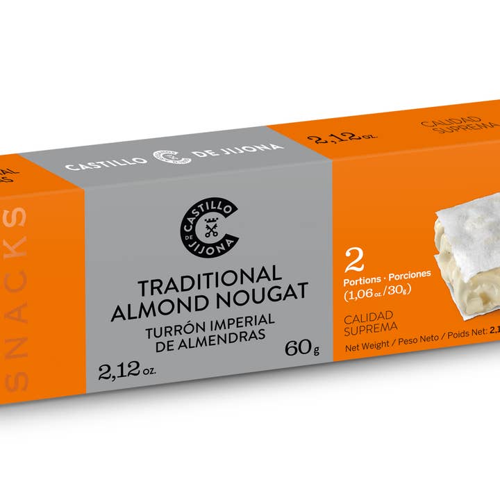 IMPERIAL MANDORLE NOUGAT SNACK 60 grammi (2 x 30 grammi) per la vendita all'ingrosso da parte di CASTILLO DE JIJONA