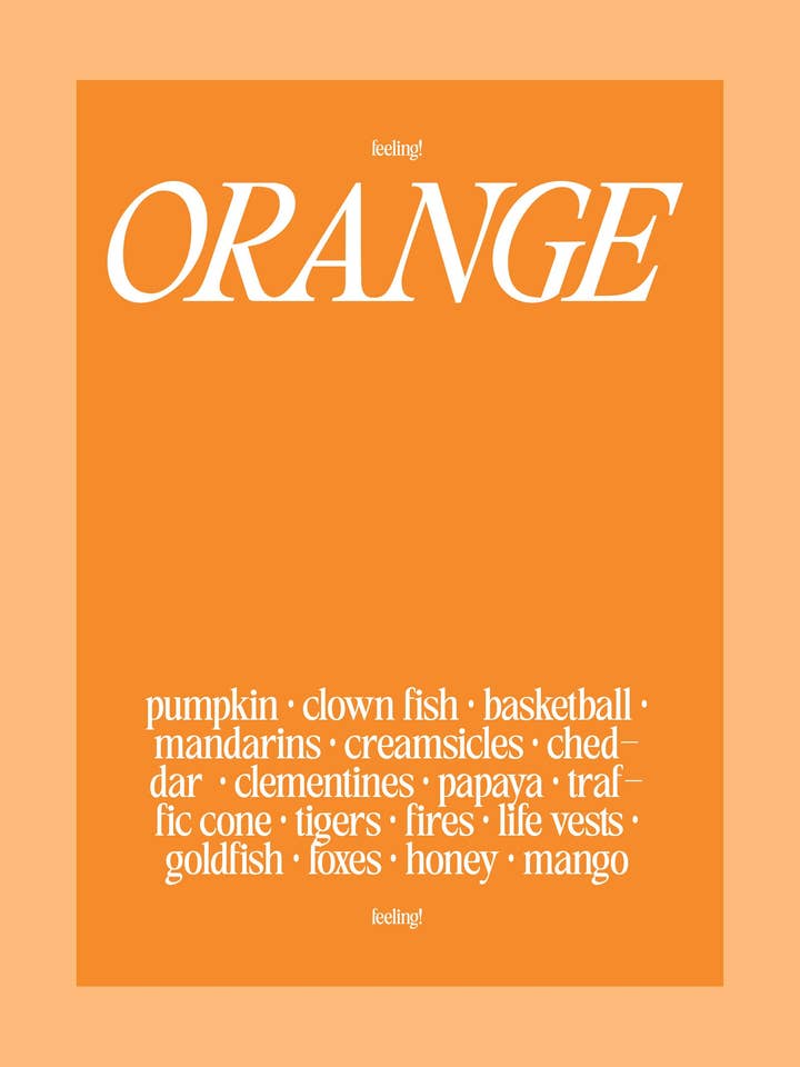 Impression artistique en couleur orange pour la vente par Jenna O. Studio