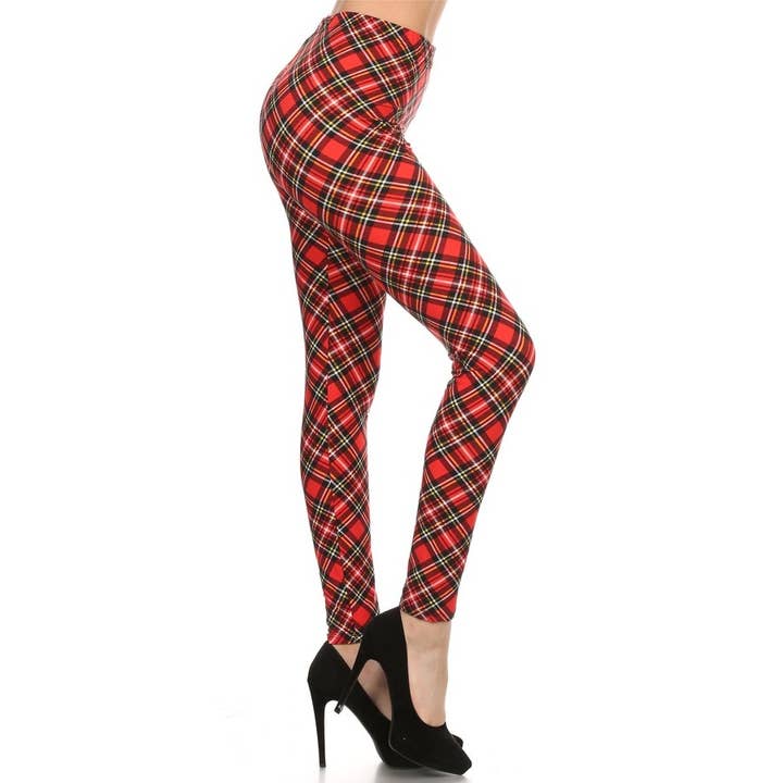 Leggings morbidi a vita alta con stampa a vita alta per la vendita all'ingrosso da parte di Leggings Depot