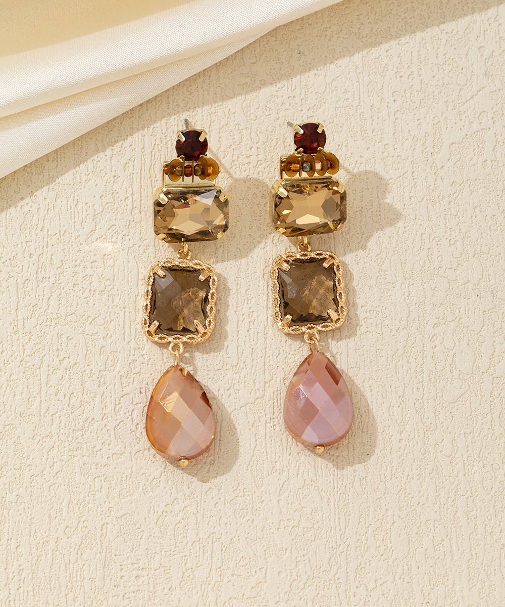 Blossom bijoux - Wholesale Hangende/ronde oorbellen - Veelgekleurde hangende oorbellen – 26AHBOL0386