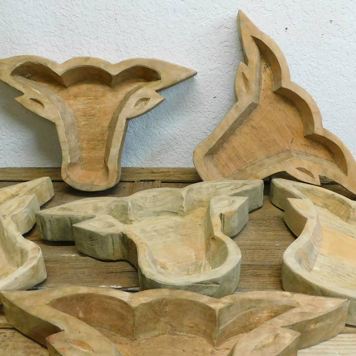 Scorte eccessive-Ciotola di pasta Longhorn-10x18 pollici-Grande-Non finito per la vendita all'ingrosso da parte di My Amigos Imports