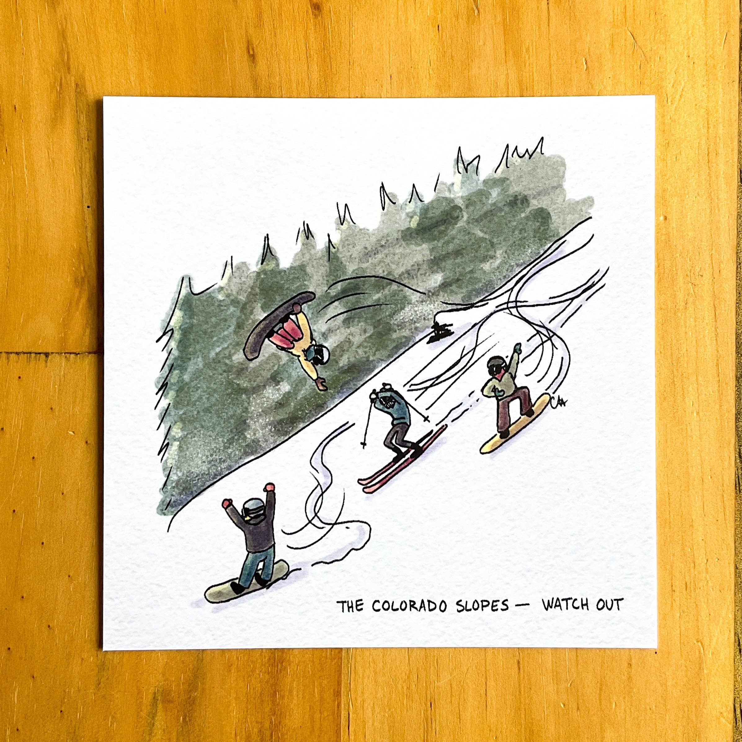 Doodled By Carrie - Wholesale Postcard - Colorado Doodlegram Pack5