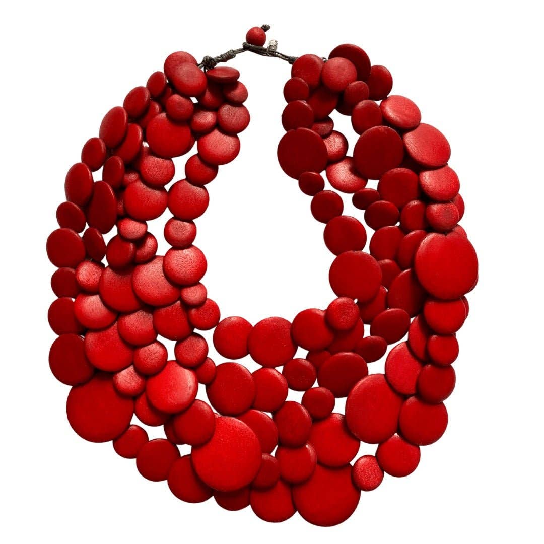 Bijondo - Vendita all'ingrosso Collane di perline/perle - Collana Guinea legno leggera0